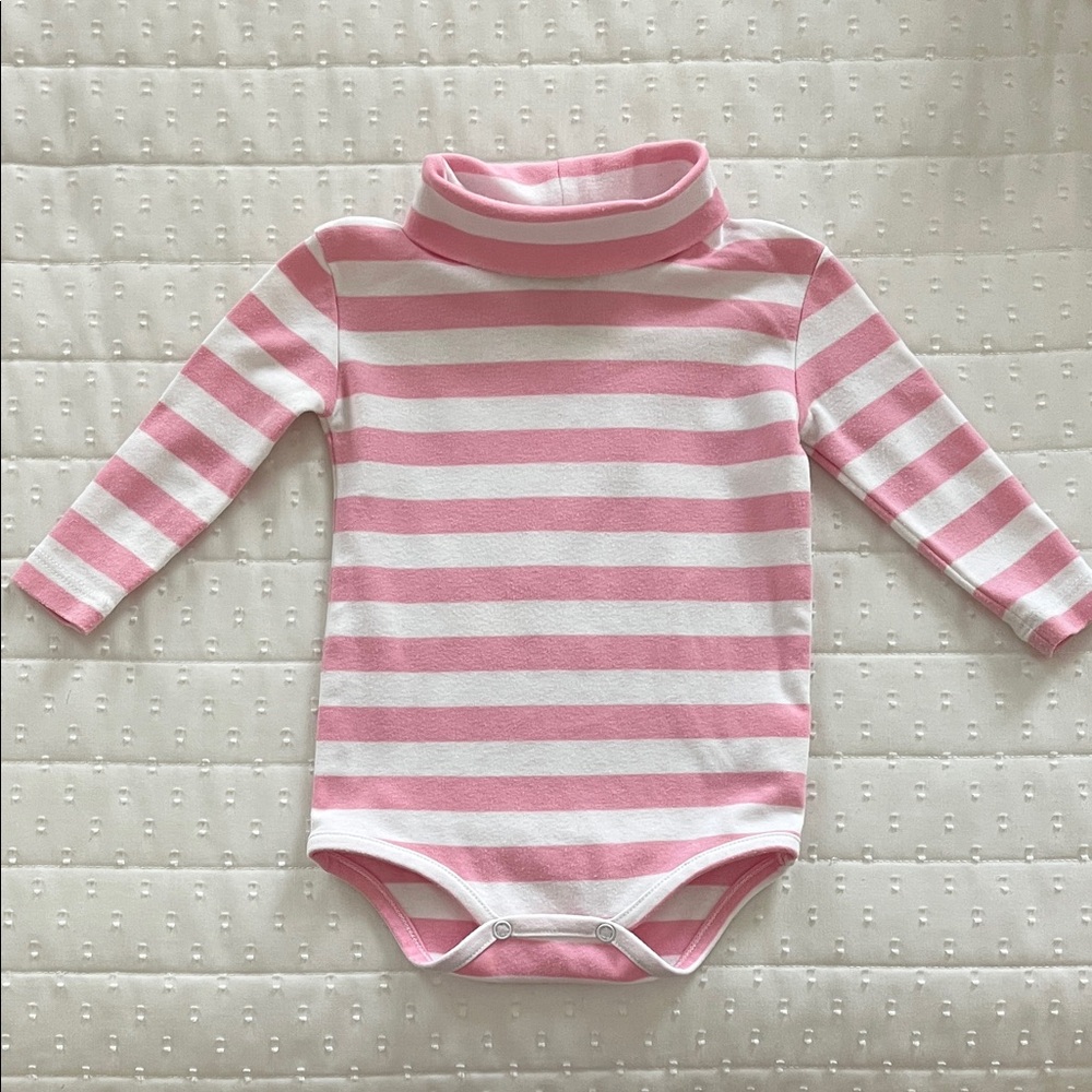 TBBC Pink and White Striped Bodysuit